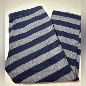 Gap linen Slim Cropped striped pant